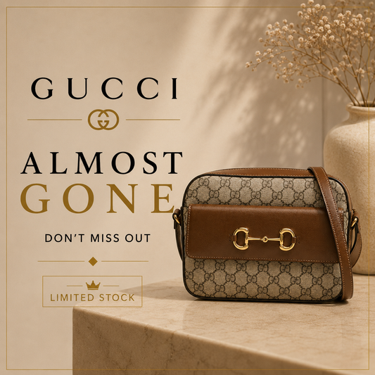 Gucci GG Supreme Horsebit Crossbody Bag – Beige & Ebony