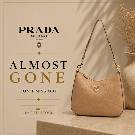 Prada Grained Leather Shoulder Bag – Caramel Brown