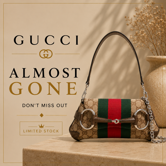 Gucci GG Supreme Horsebit Shoulder Bag – Beige & Brown