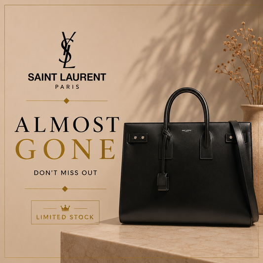 Saint Laurent Leather Tote Bag – Black