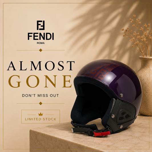 Fendi FF Gloss Performance Helmet – Bordeaux Red