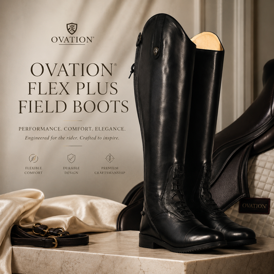 Ovation® Flex Plus Field Women's Flex Plus Tall Black Riding Boots