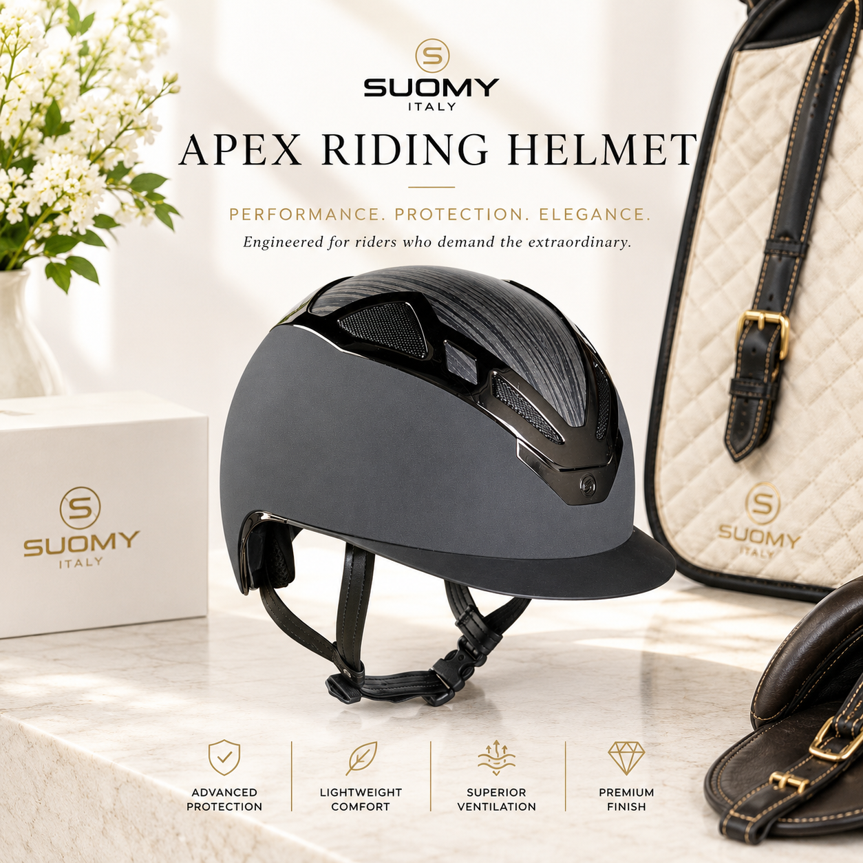 Suomy Apex Riding Helmet – Wood Anthracite Matte
