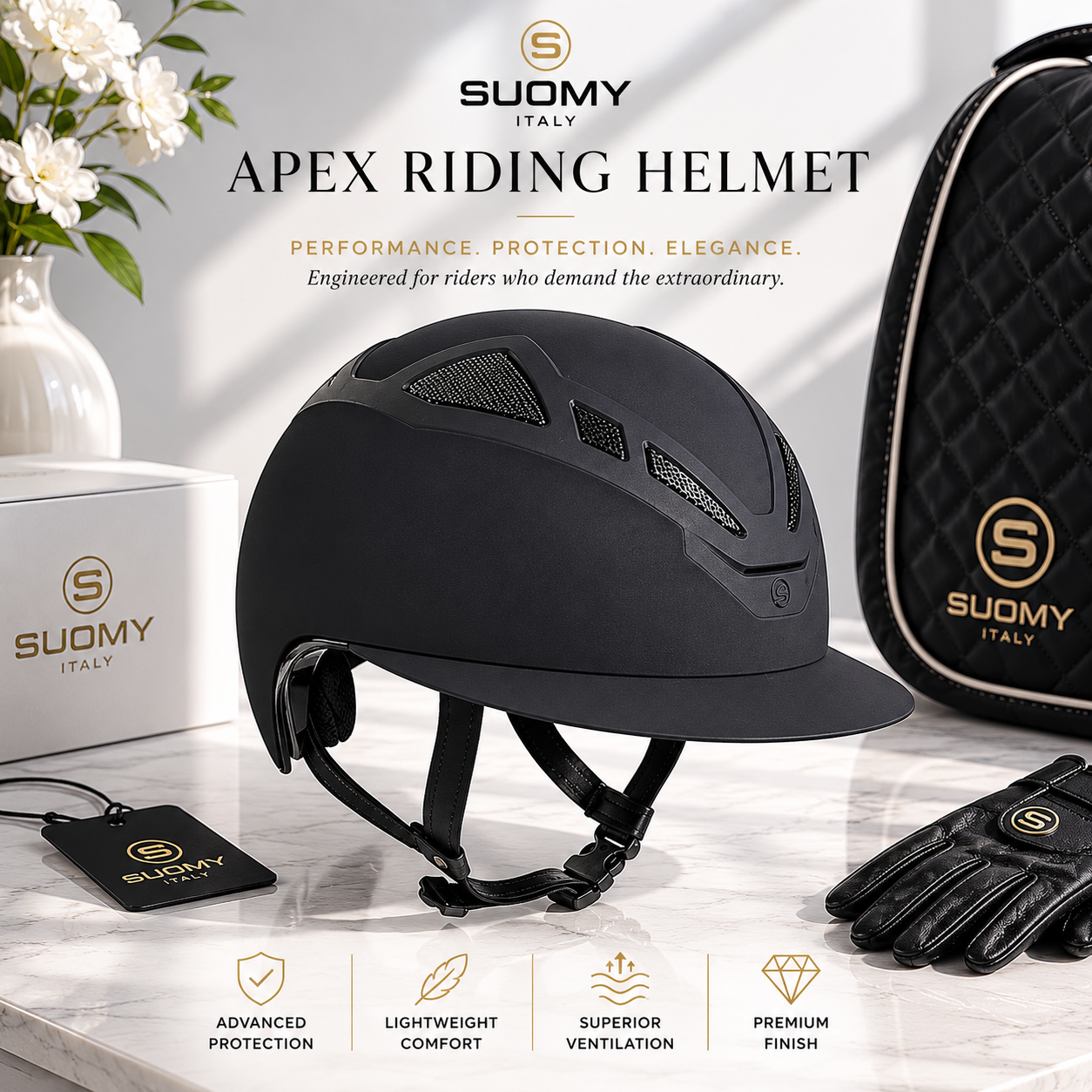 Suomy Apex Riding Helmet – HNT Black Matte
