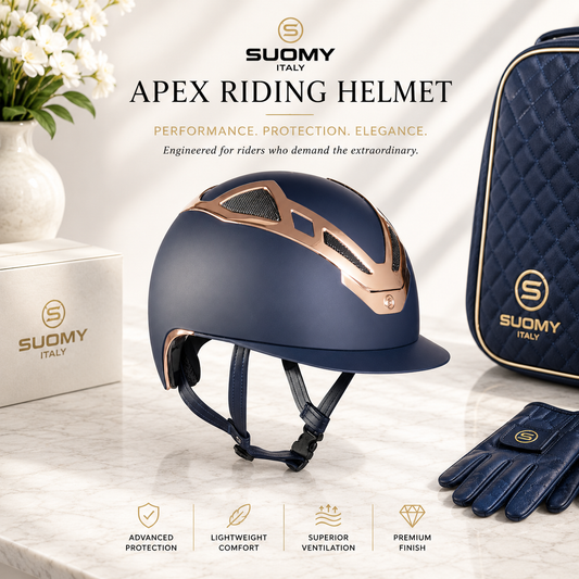 Suomy Apex Riding Helmet – Chrome Blue/Rose Gold Matte