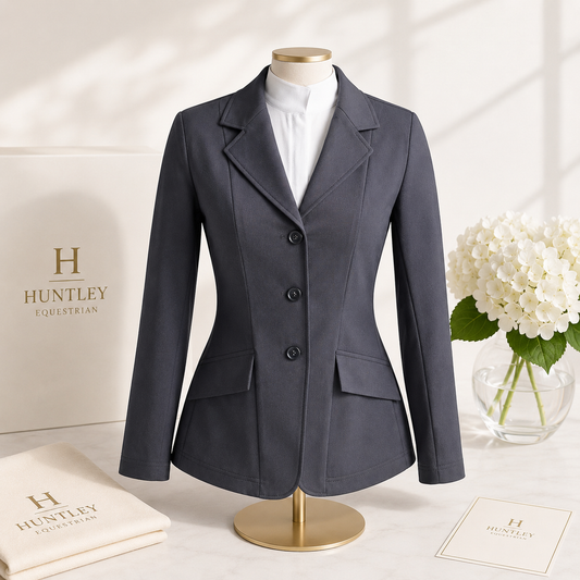 Grand Prix Ladies EQJ 3 Button Show Coat, NY Tech Fabric, Black