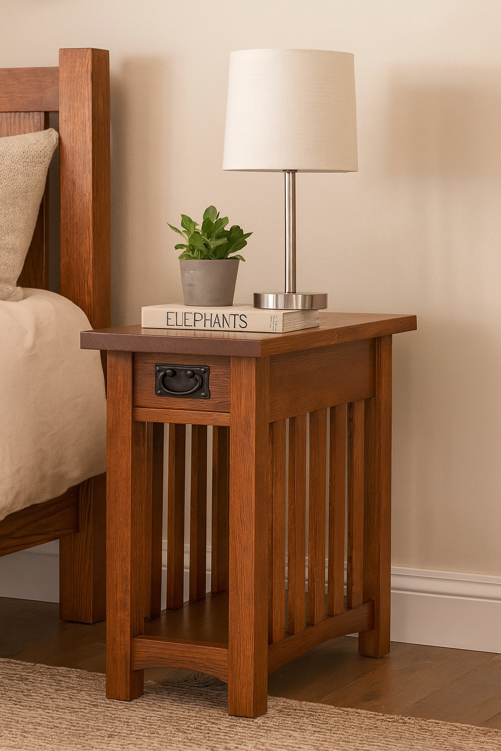Mission Arts & Crafts 1 Drawer Side Table