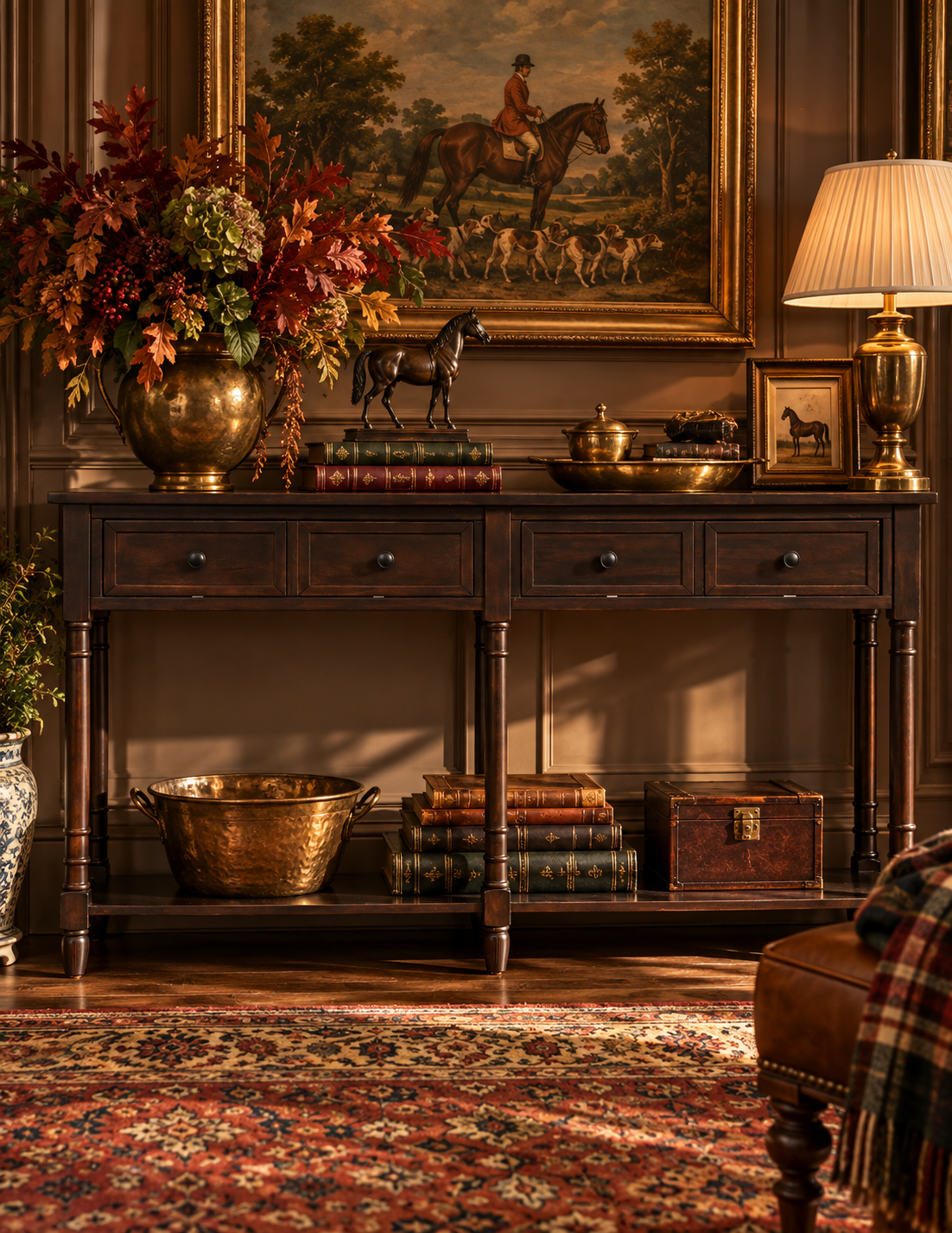 The Ashcombe Equestrian Console Table