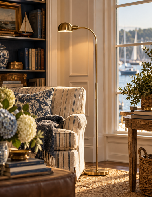 Regent Apothecary Floor Lamp | Adjustable Reading Floor Lamp