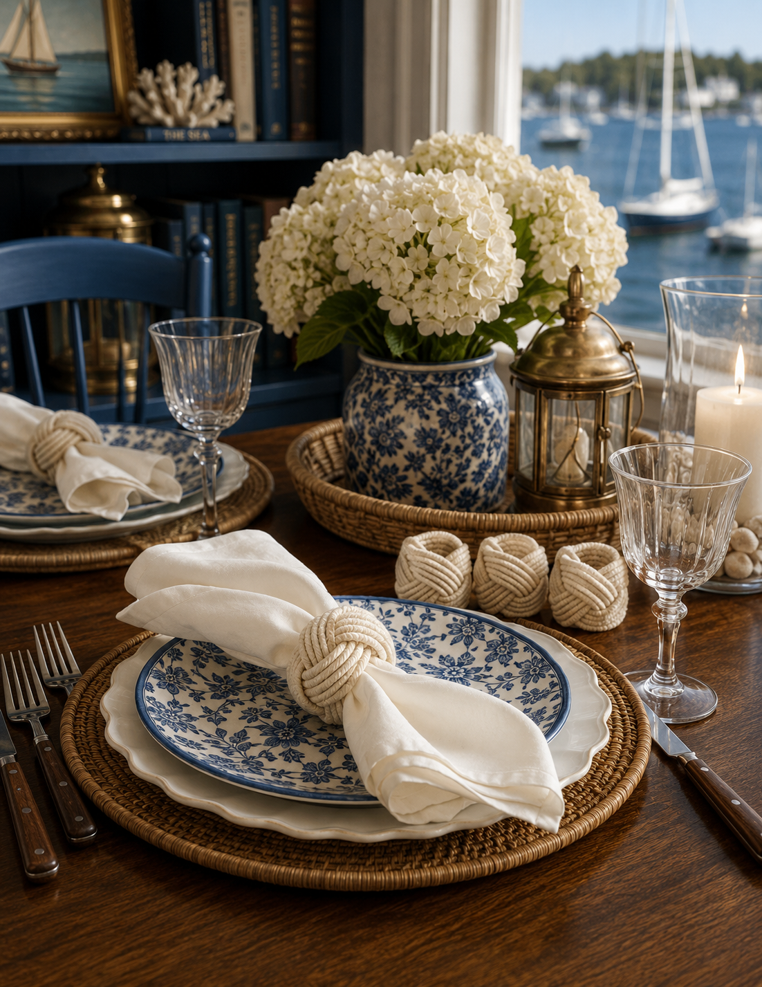 The Harbor Braided Jute Napkin Rings — Set of 4