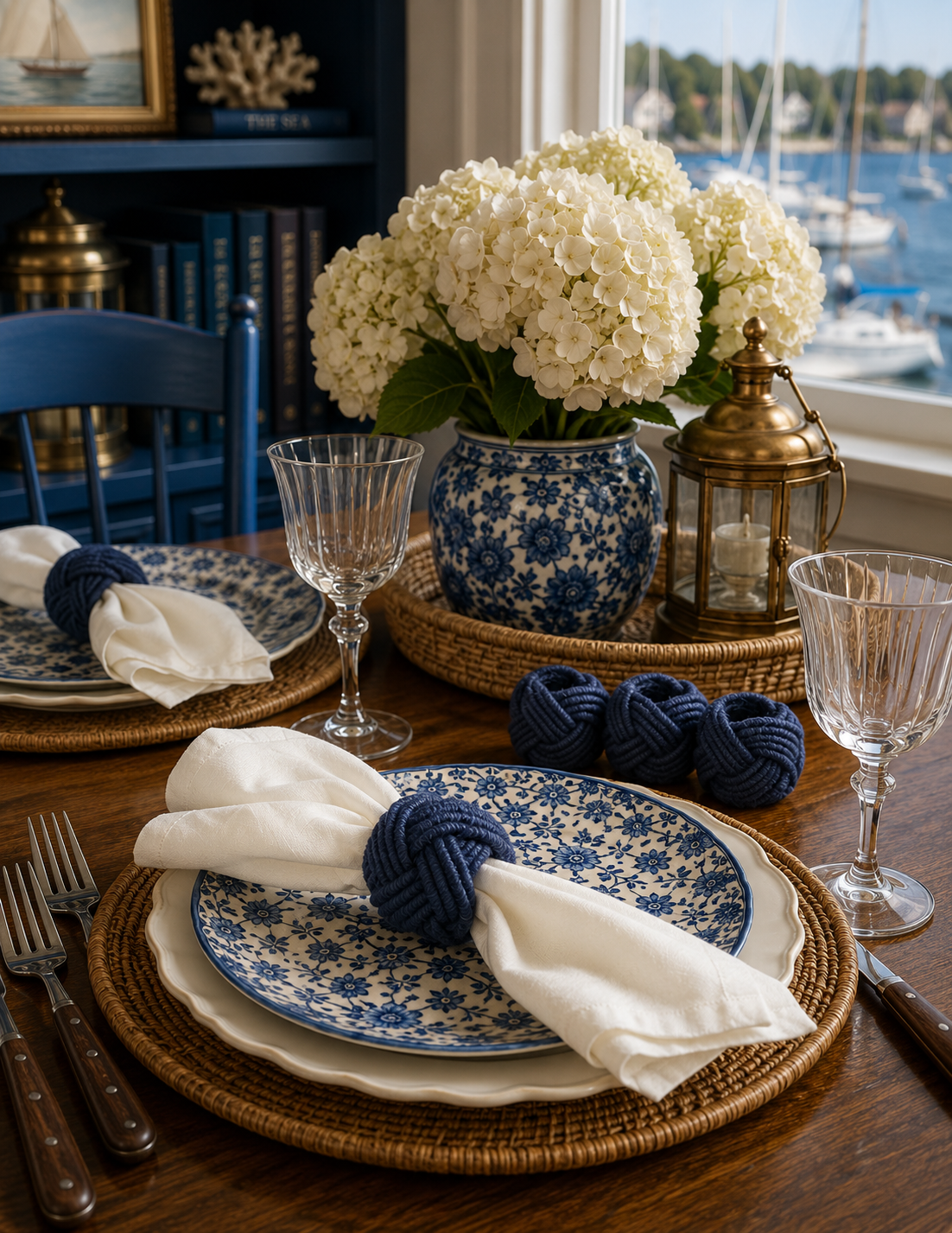 The Harbor Braided Jute Napkin Rings — Set of 4
