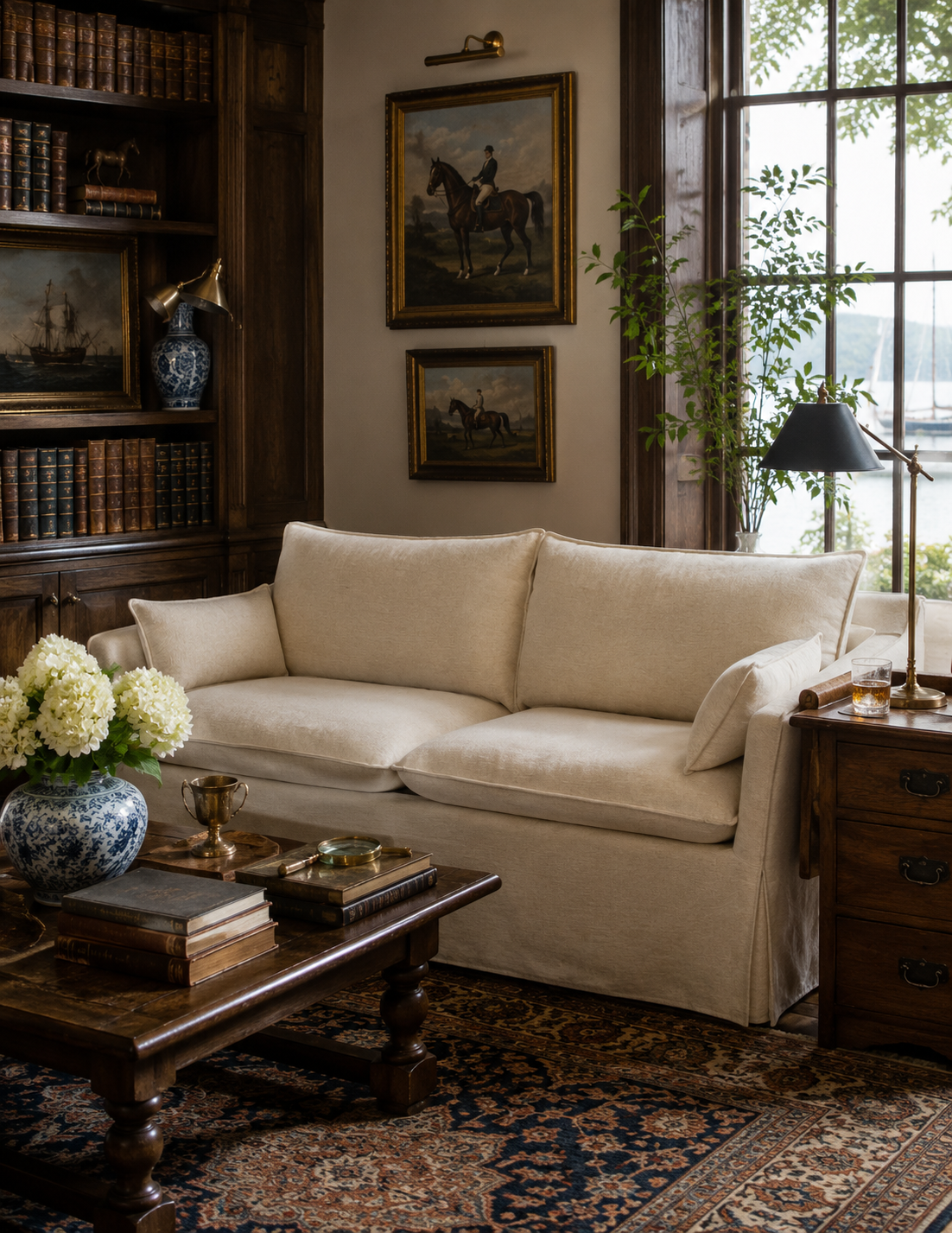 Ashbourne Slipcovered Linen Sofa