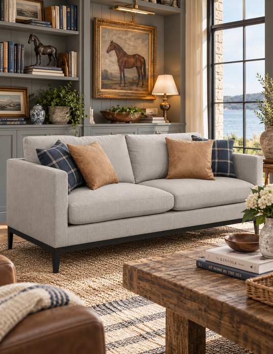 The Coastal Library Tailored Sofa — Light Grey