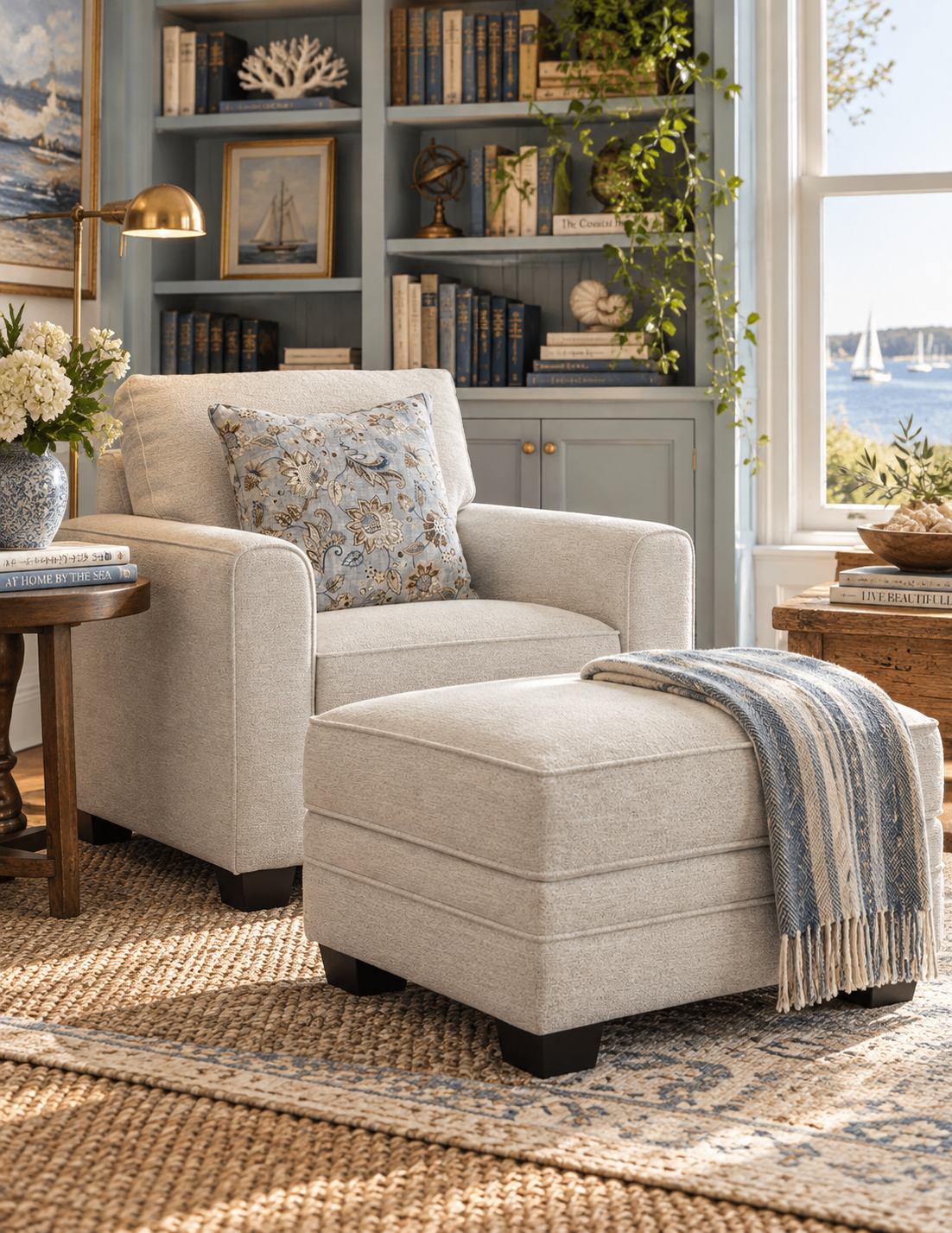 The Magnolia Shell Cocktail Ottoman