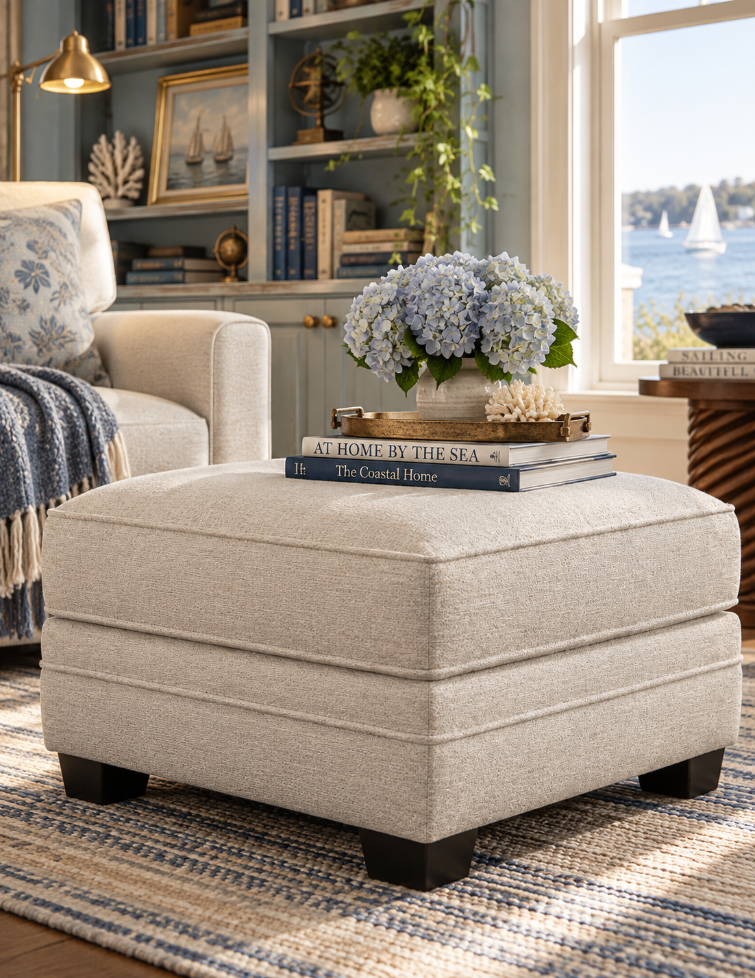 The Magnolia Shell Cocktail Ottoman