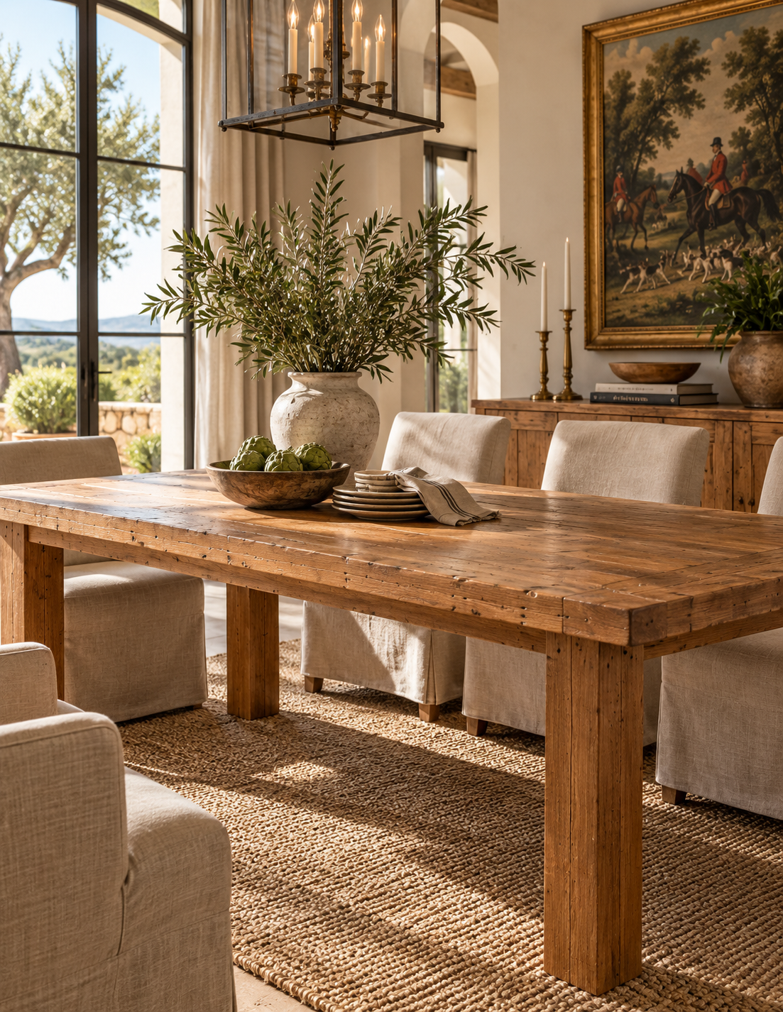 Sporting Estate Reclaimed Teak Dining Table — 79"