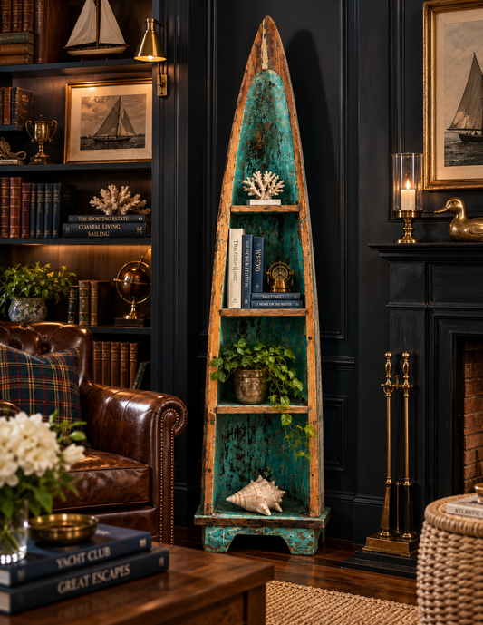 The Bali Reclaimed Fishing Canoe Shelf — One of a Kind