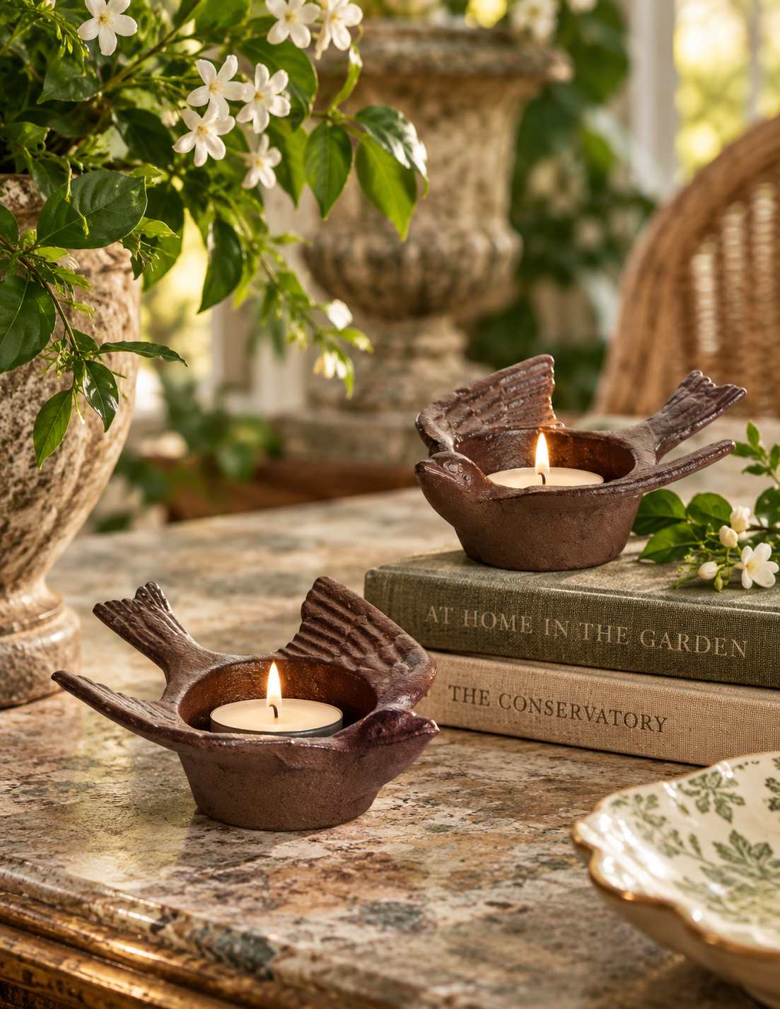 Heritage Cast Iron Candlestick Holders – Set of 2