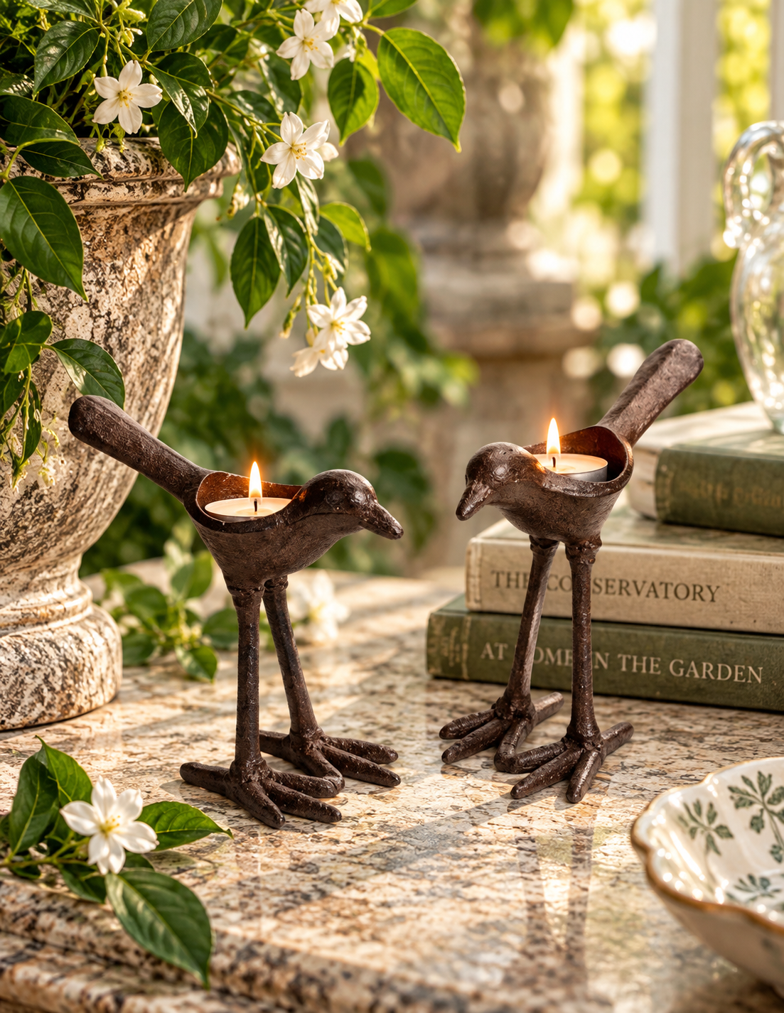 Heritage Cast Iron Candlestick Holders – Set of 2