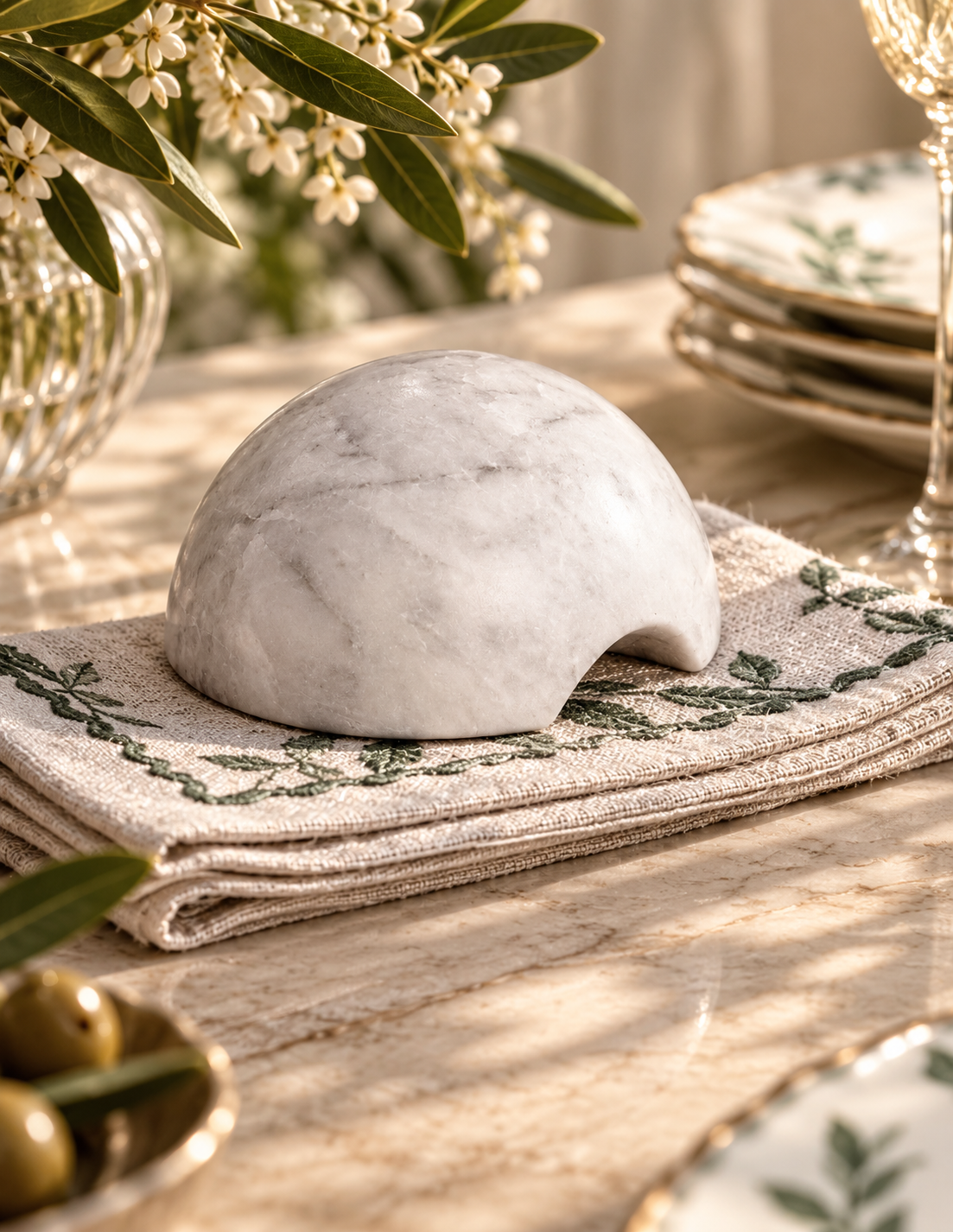 Artisan Veneciano Marble Napkin Holder — Limited Edition