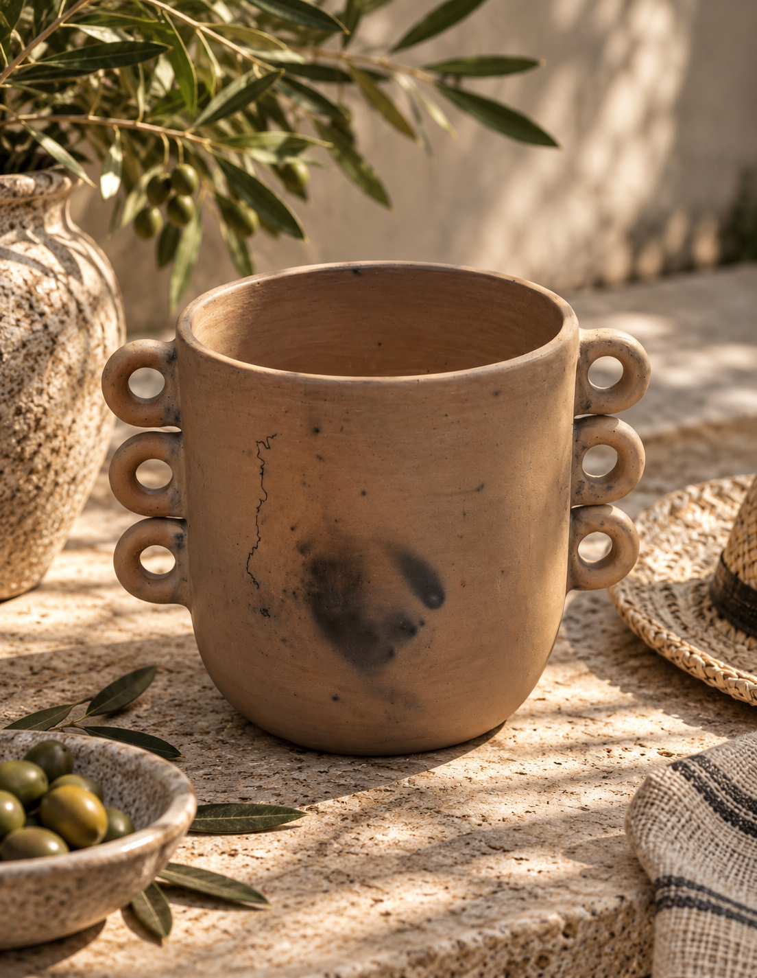 PALO SANTO YUU Vessel — Hand-Fired Oaxacan Clay