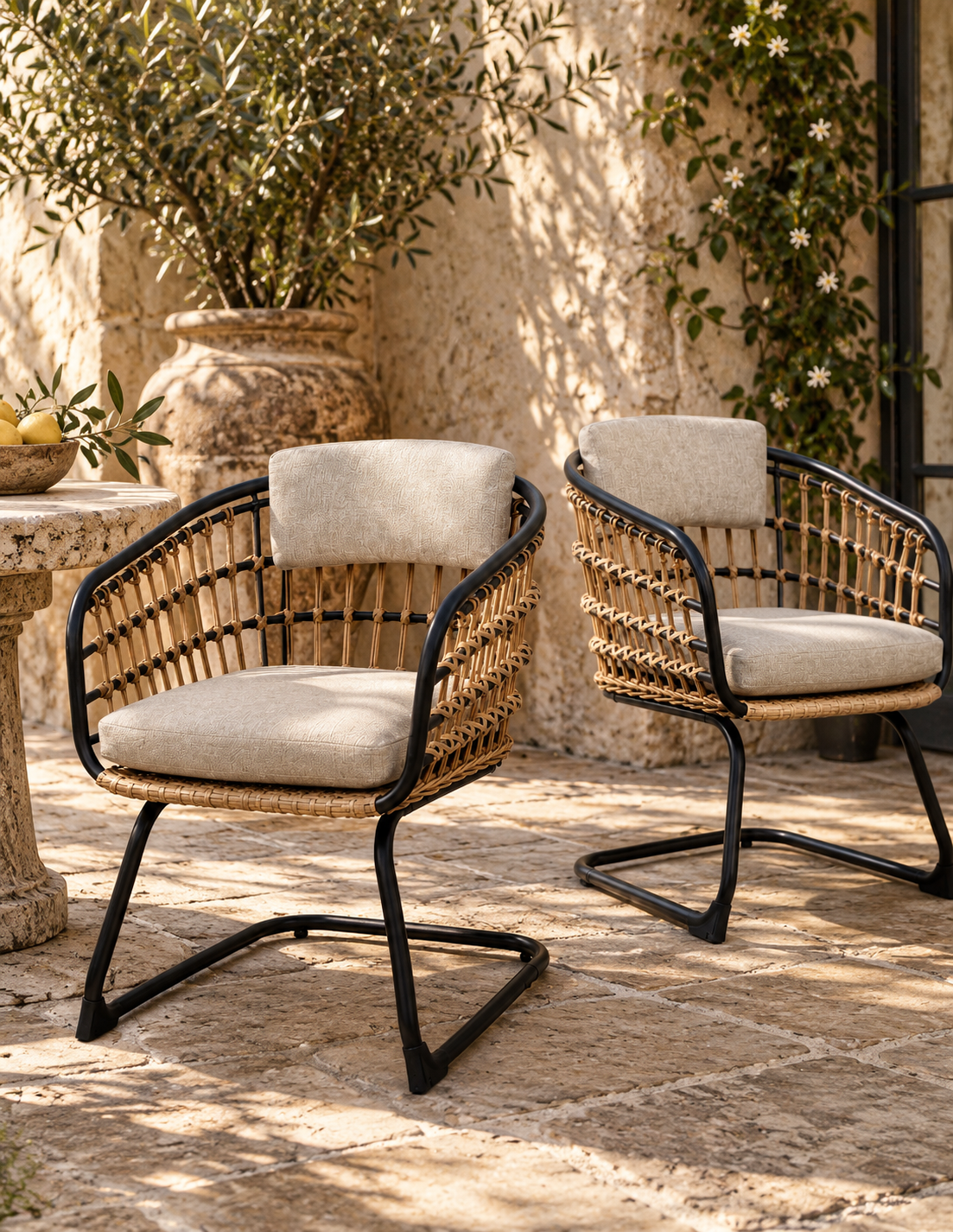 The Garden Room Woven Dining Chairs — Set of Two