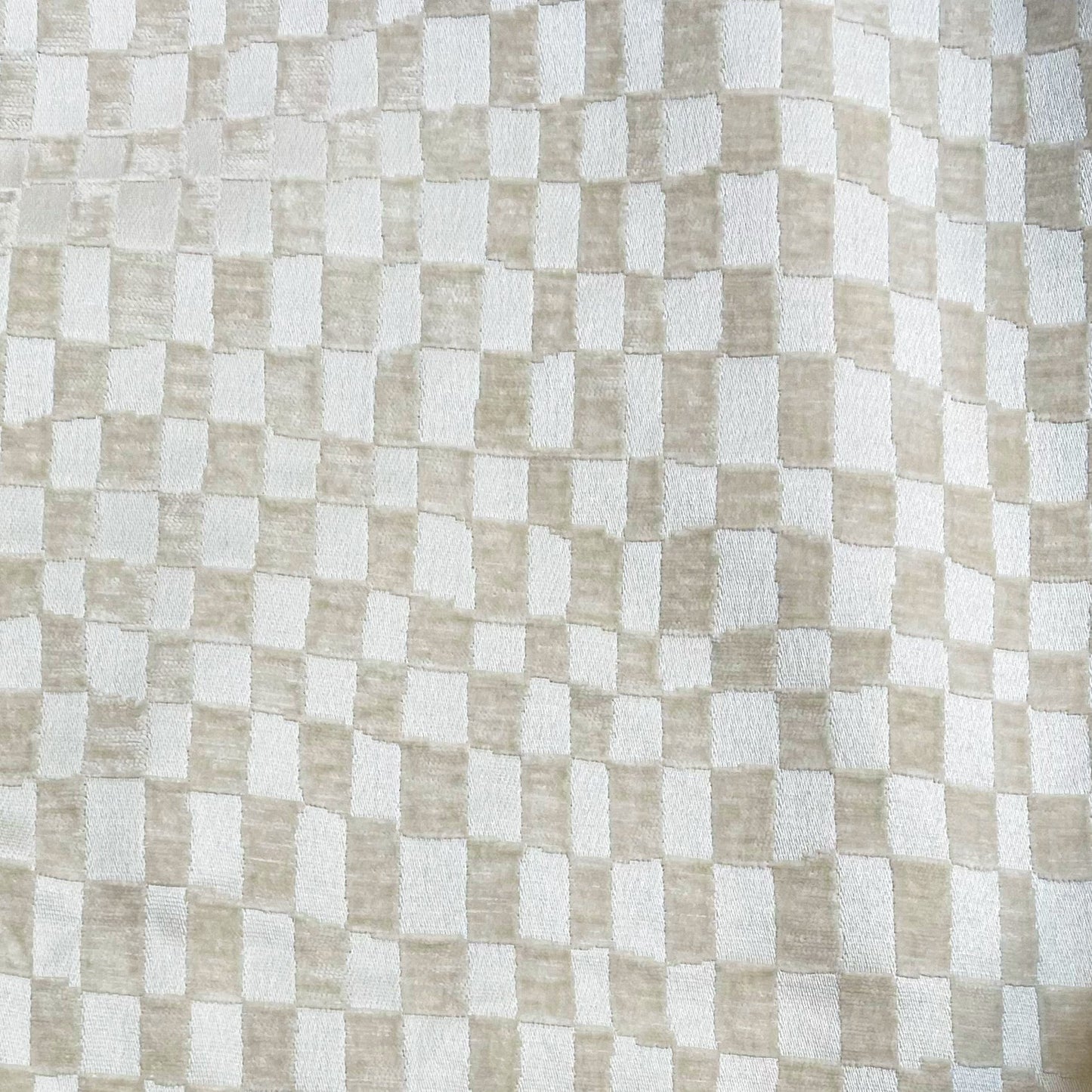 CHECKMATE - CHECKERED DESIGN CHENILLE UPHOLSTERY FABRIC