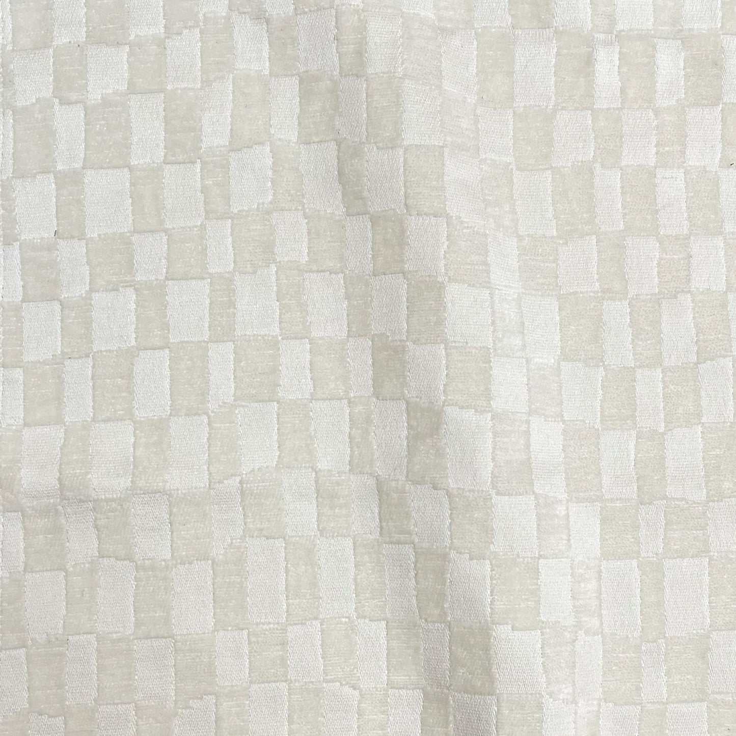 CHECKMATE - CHECKERED DESIGN CHENILLE UPHOLSTERY FABRIC