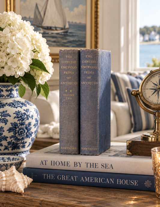 The Concise Encyclopedia of Antiques — Vintage Blue & Gilt Volumes I & II