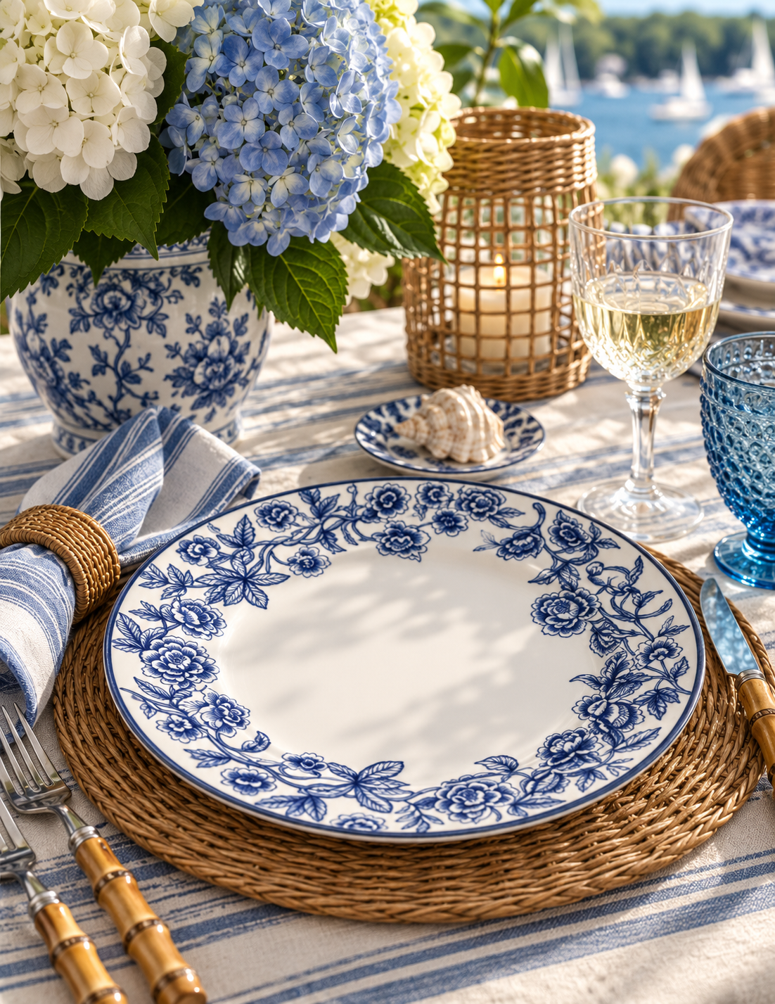 The Bombay Blue Dinner Plate — Set of 4 + 1 Bonus Plate