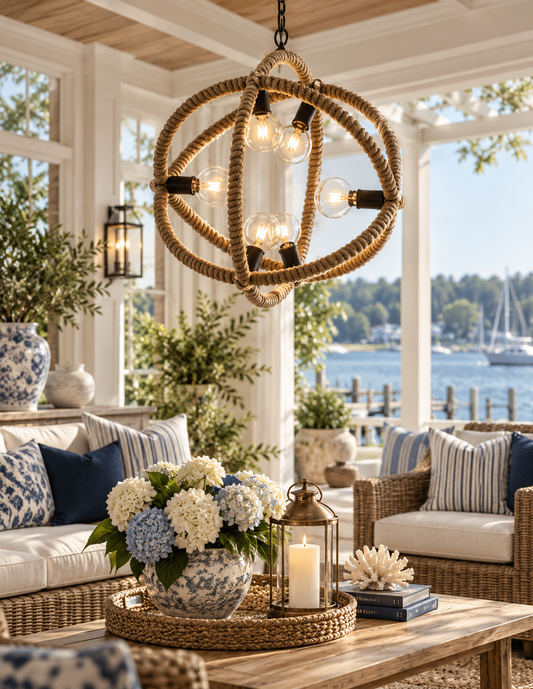 The Ashbourne Rope Orb Chandelier