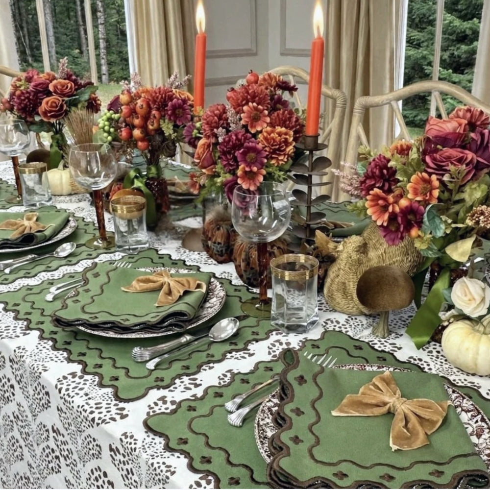 The Georgina Placemat - Fern and Cocoa (Set of 4)