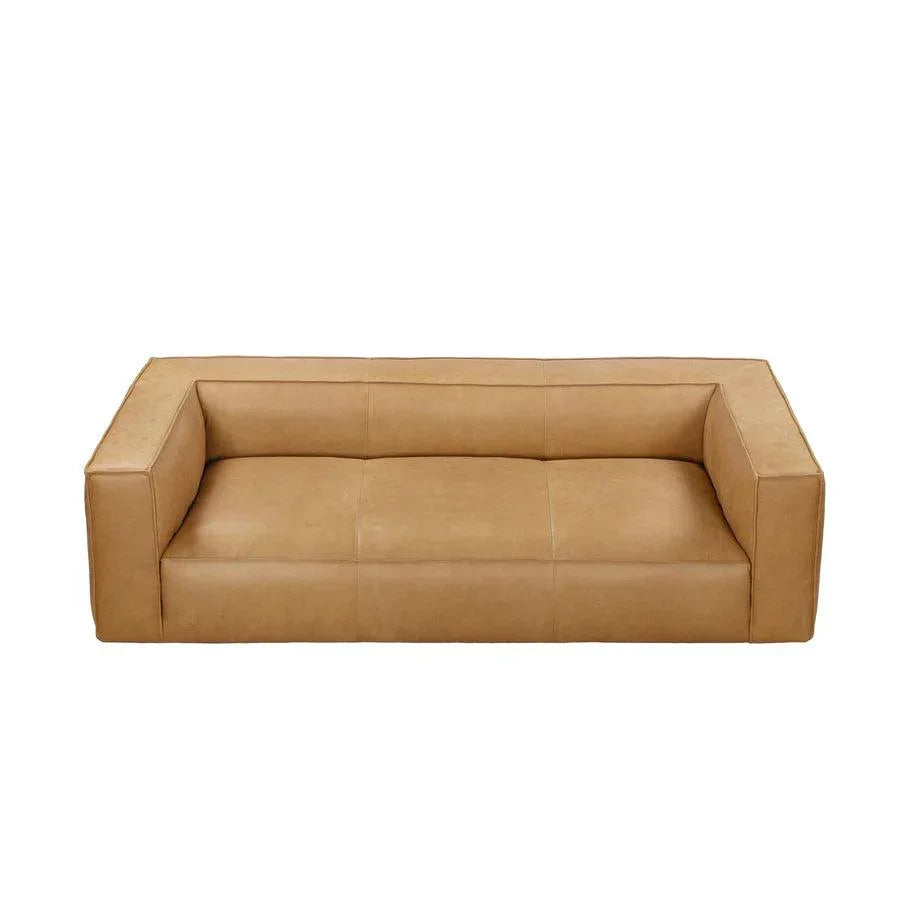 Contemporary Leather Club Sofa