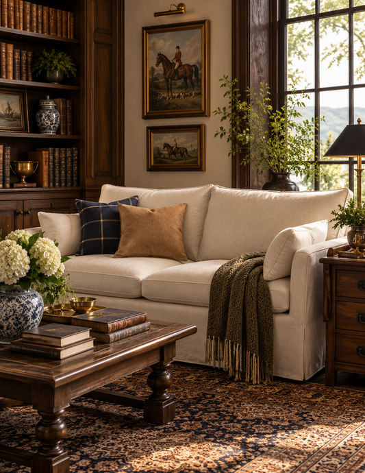 Ashbourne Slipcovered Linen Sofa