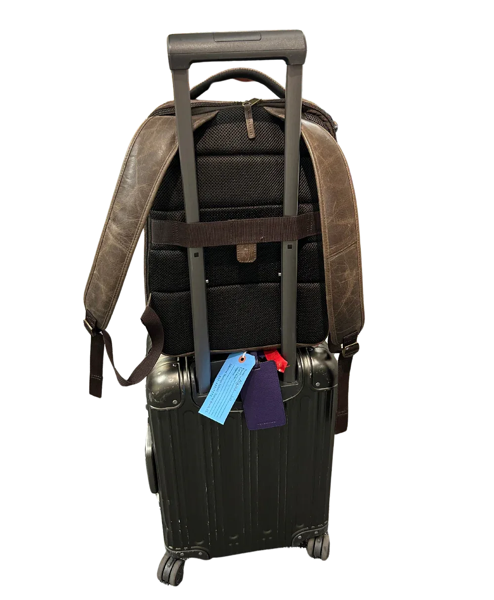 16" Crazy Horse Full-Grain Leather Laptop Backpack