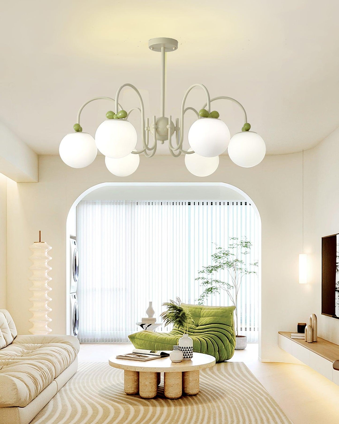 Cream Cherry Chandelier