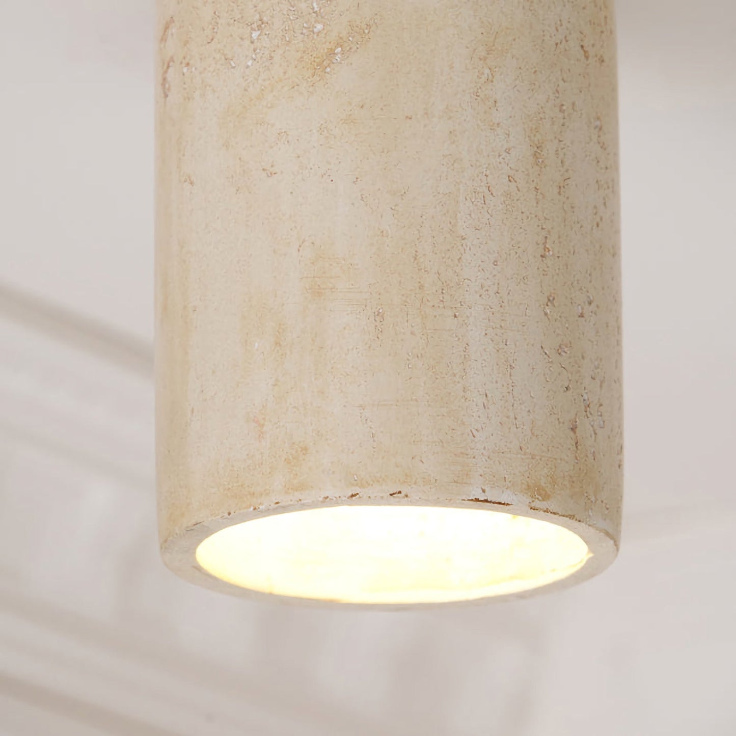 Cylinder Travertine Ceiling Light