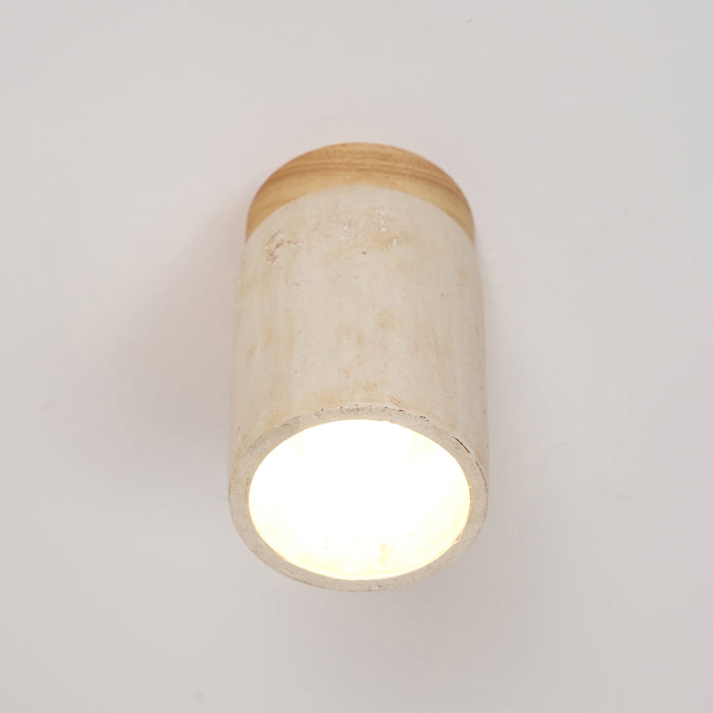 Cylinder Travertine Ceiling Light