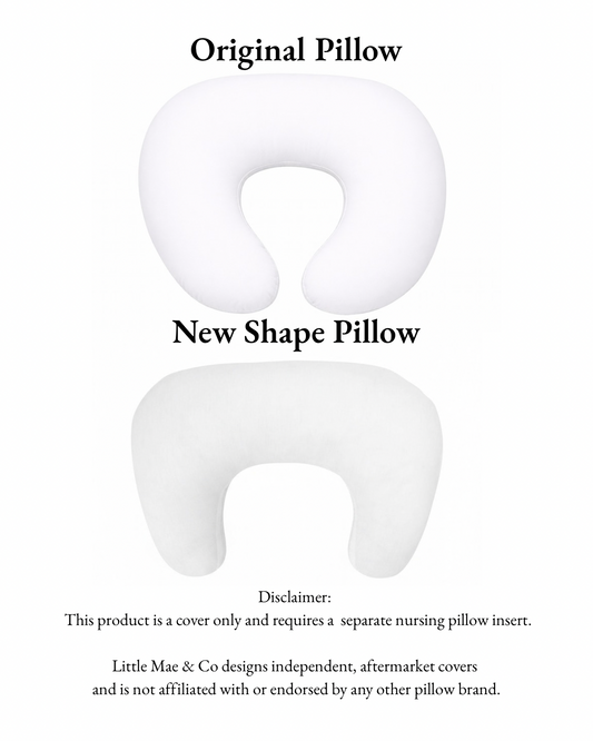 Blue Toile Ruffle Nursing Pillow Cover