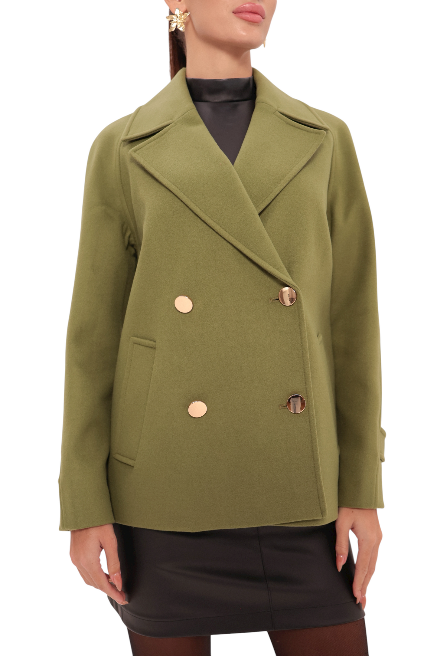 Sorrento Cashmere Blend Coat in Olive