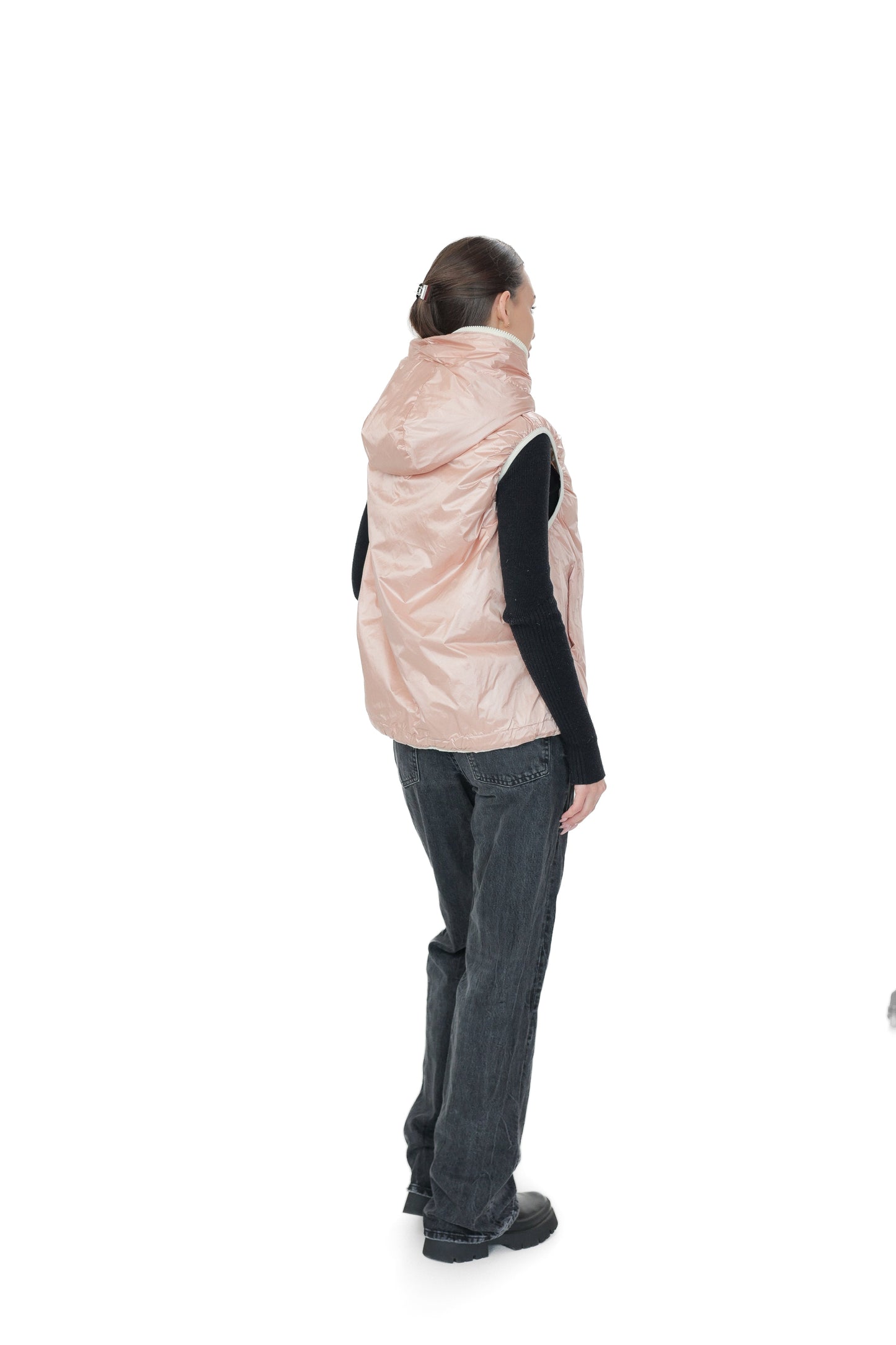 ⇆ Reversible Light Insulated Vest Powder | Ivory