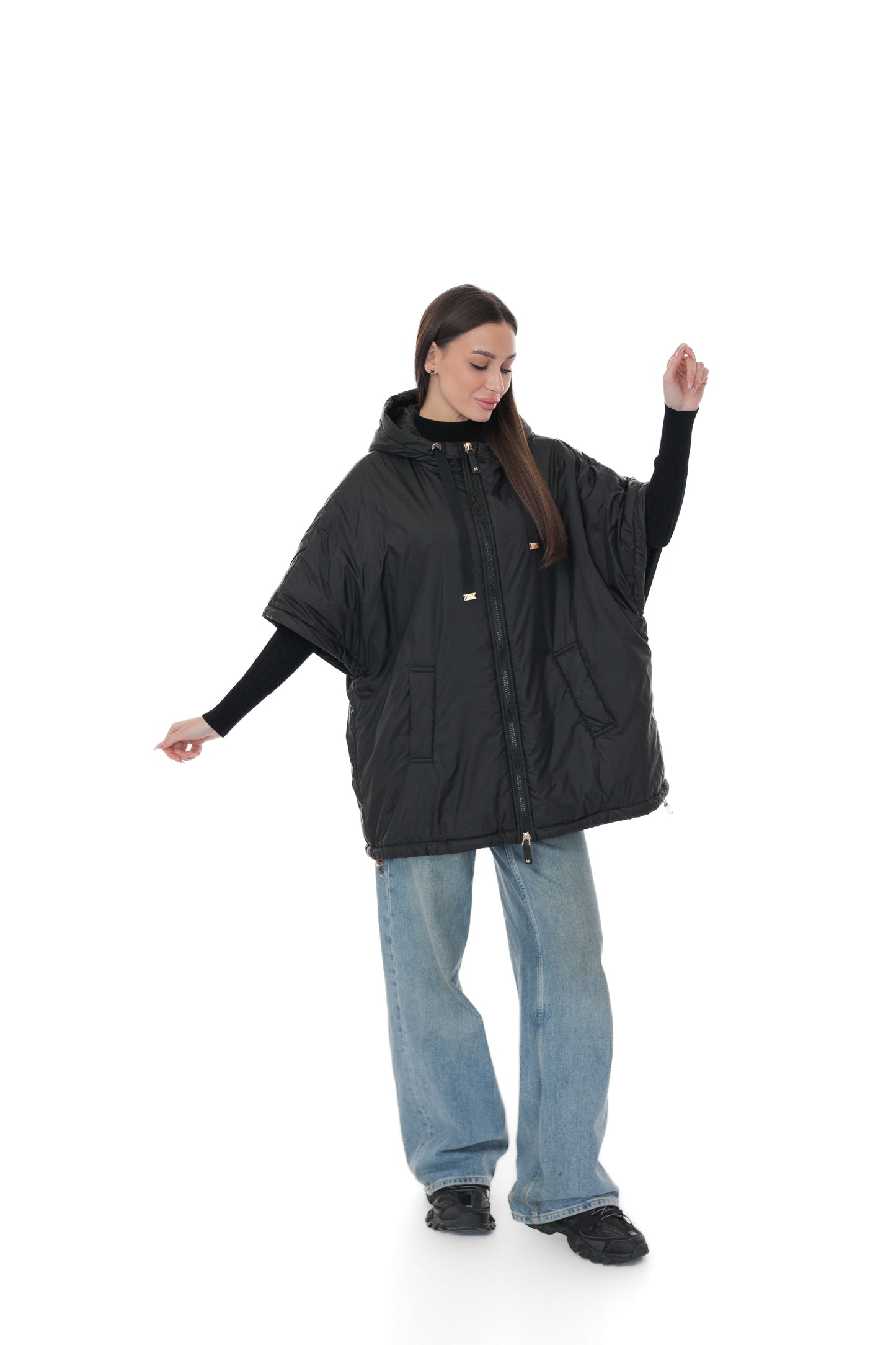 Hooded Vest in Black