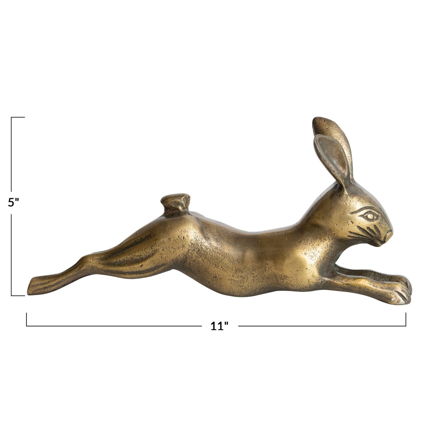 Sporting Estate Reclining Hare Sculpture in Antique Brass