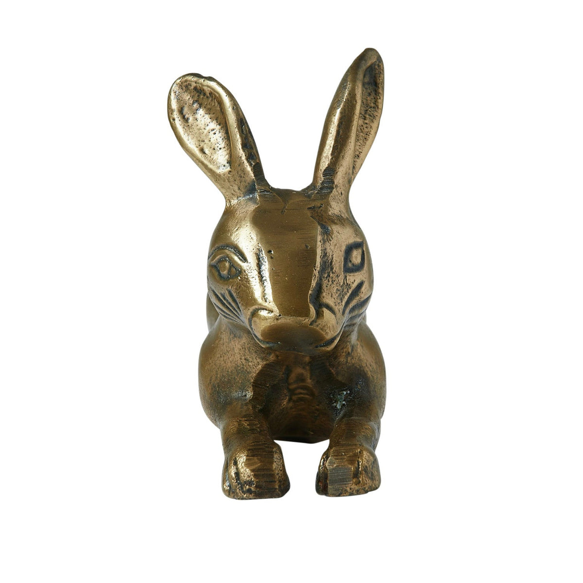Sporting Estate Reclining Hare Sculpture in Antique Brass