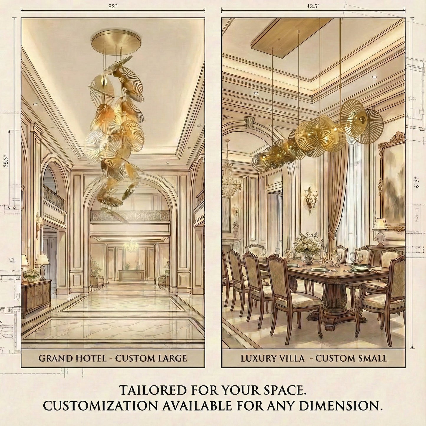 DIY Leaf Chandelier