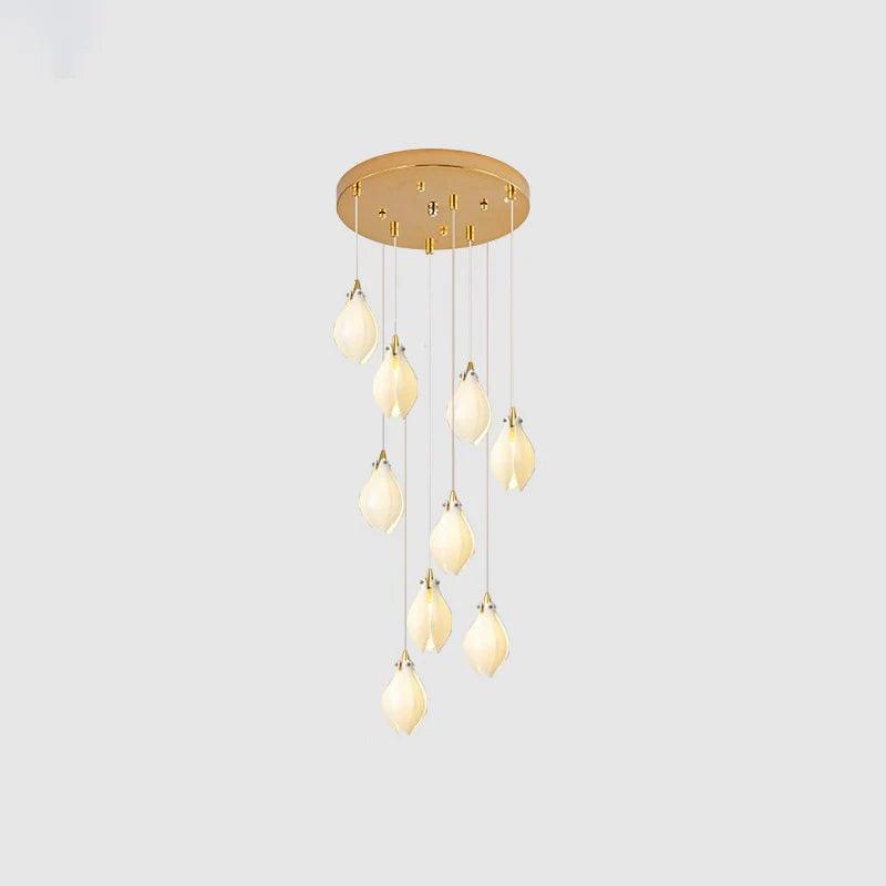 DIY Ceramic Flower Chandelier