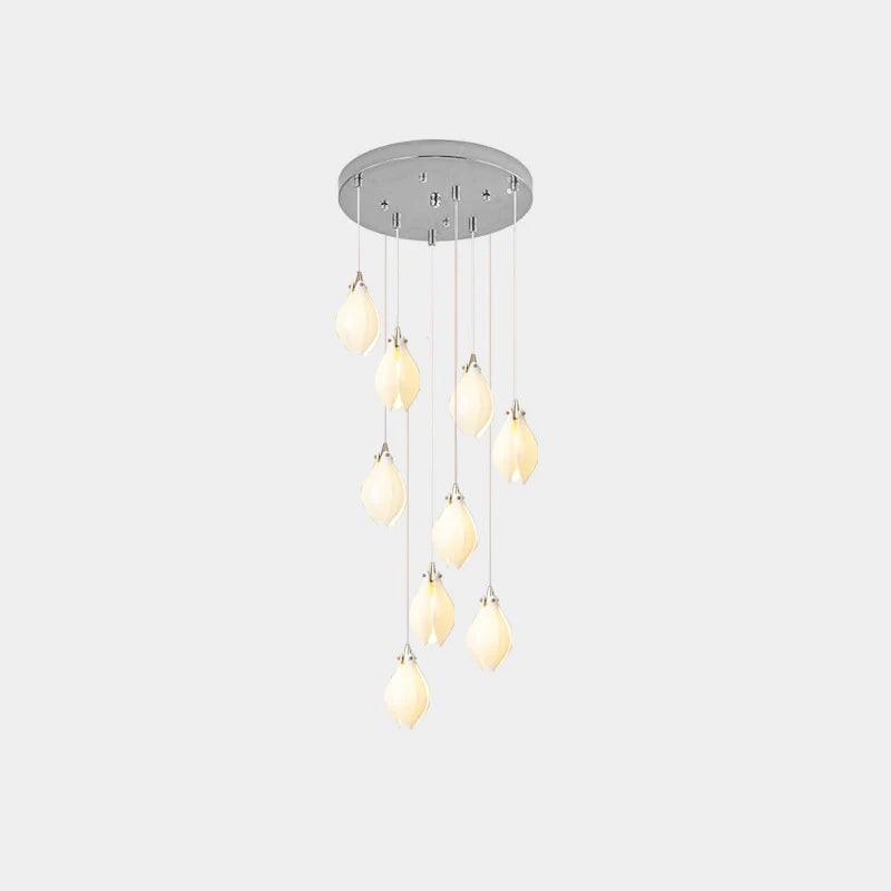 DIY Ceramic Flower Chandelier