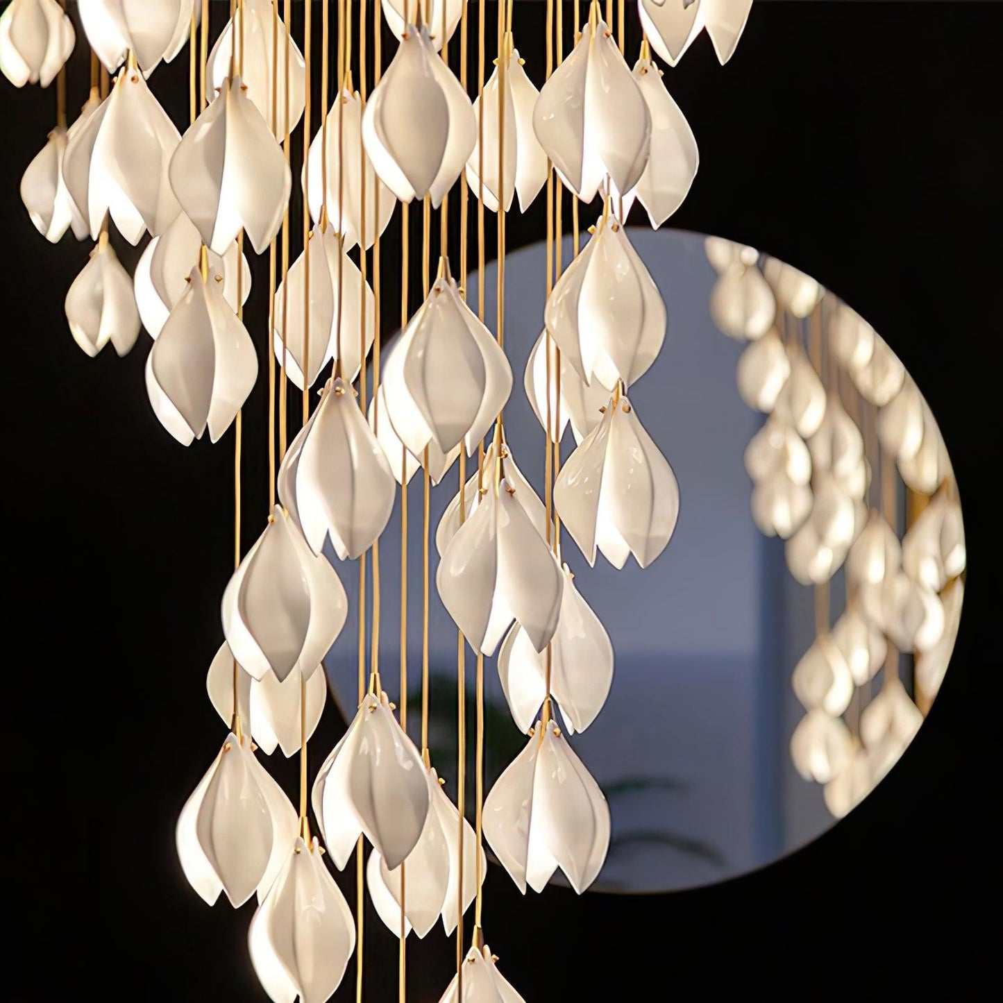 DIY Ceramic Flower Chandelier