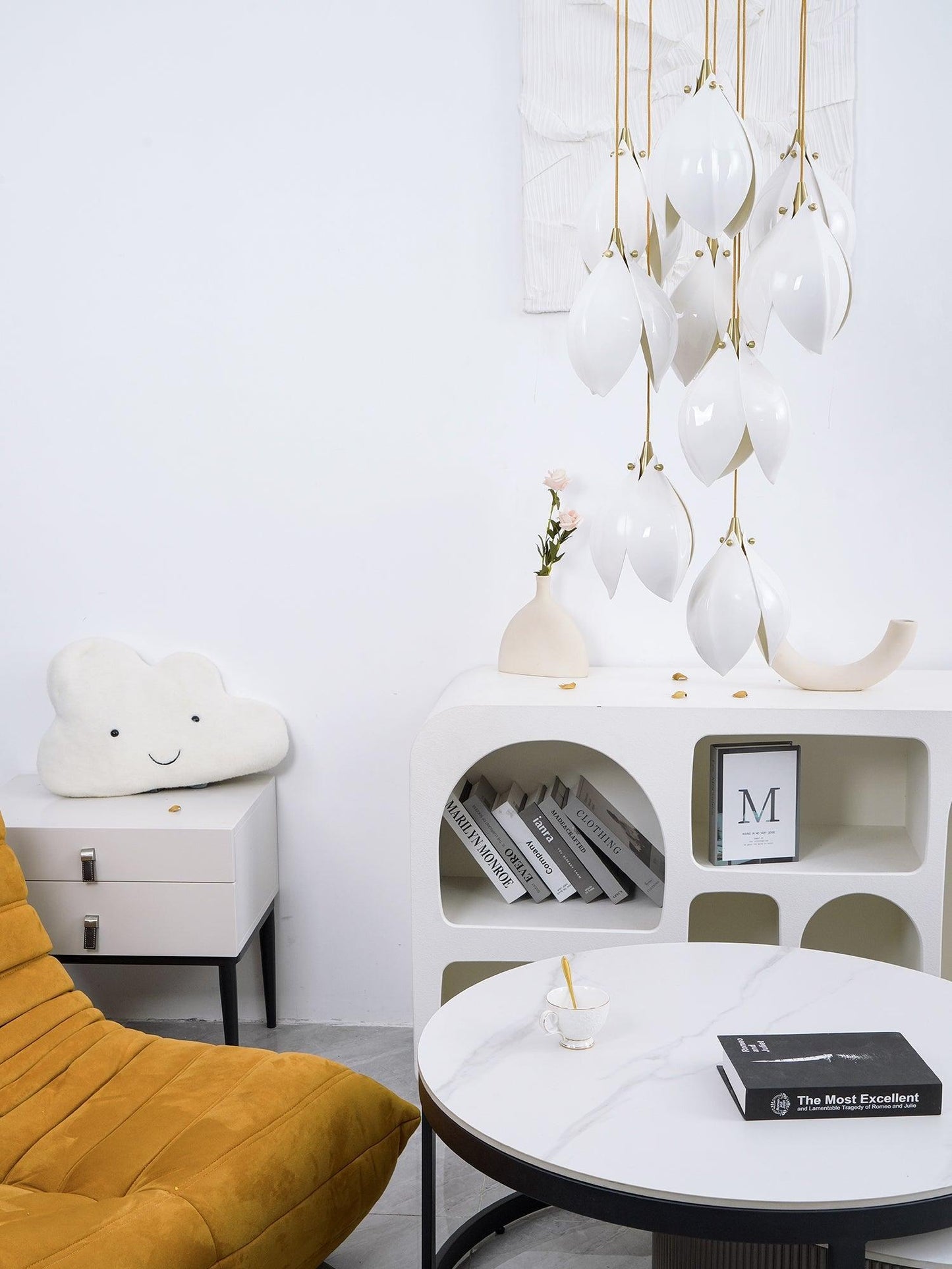 DIY Ceramic Flower Chandelier