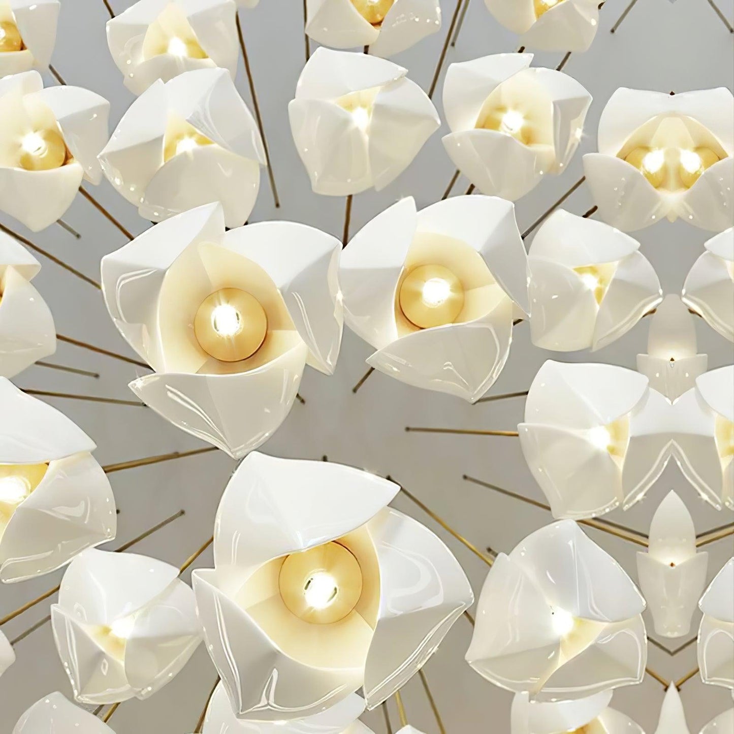 DIY Ceramic Flower Chandelier